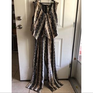 Snakeskin Print Jumpsuit